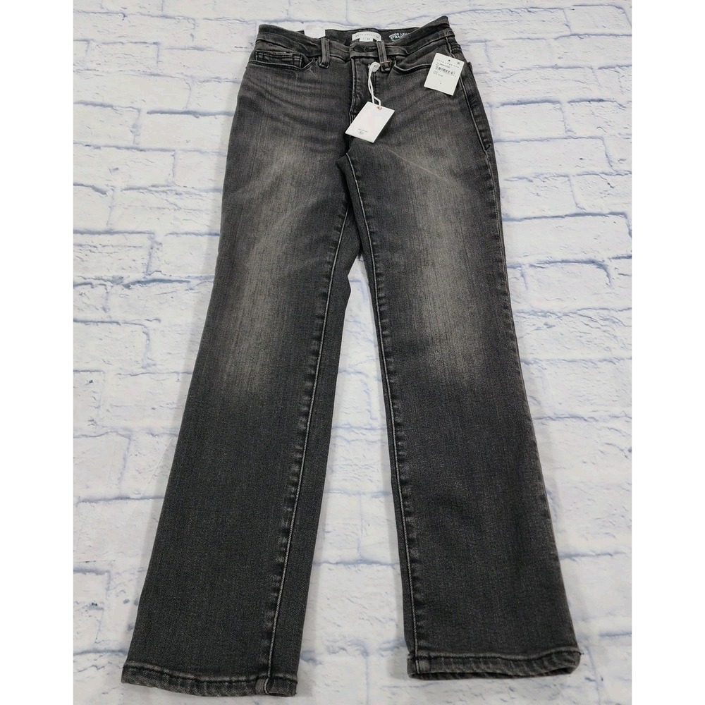 Good American Straight Leg Jeans - Charcoal